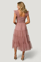 Emma Smocked Tulle Dress | Baltic Born Dusty Rose