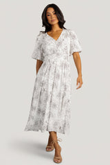 Makenna Midi Dress | Baltic Born Off White Print