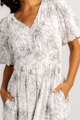 Makenna Midi Dress | Baltic Born Off White Print