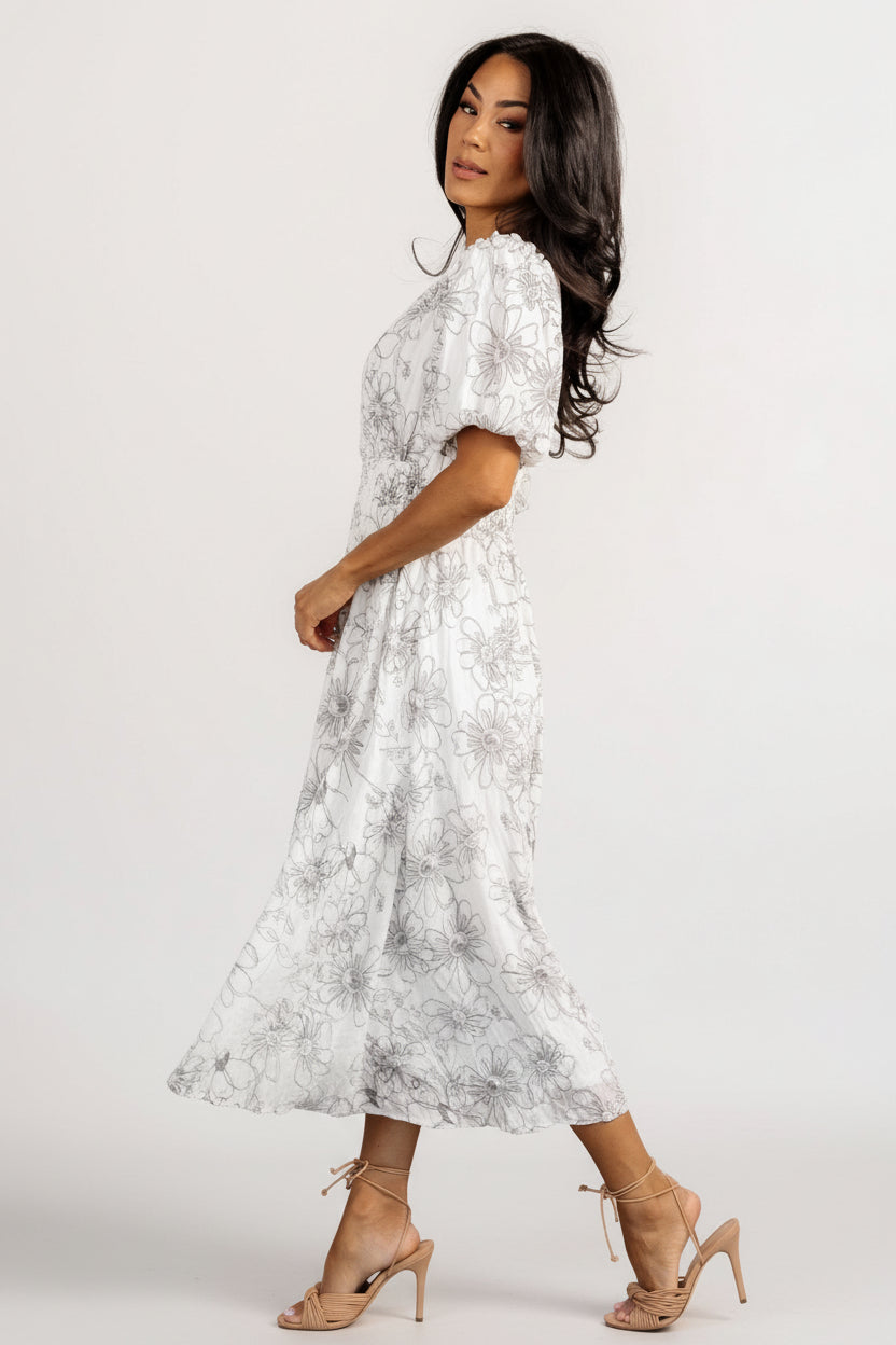Makenna Midi Dress | Baltic Born Off White Print