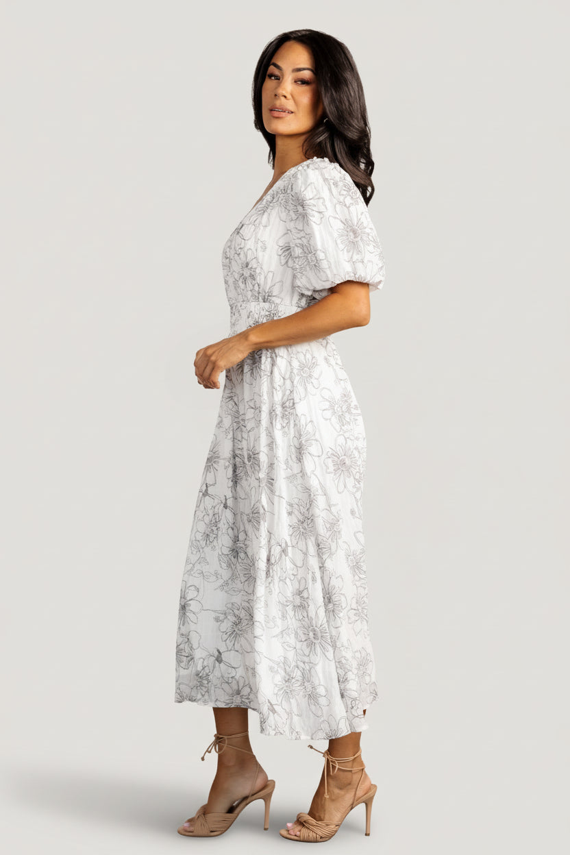 Makenna Midi Dress | Baltic Born Off White Print