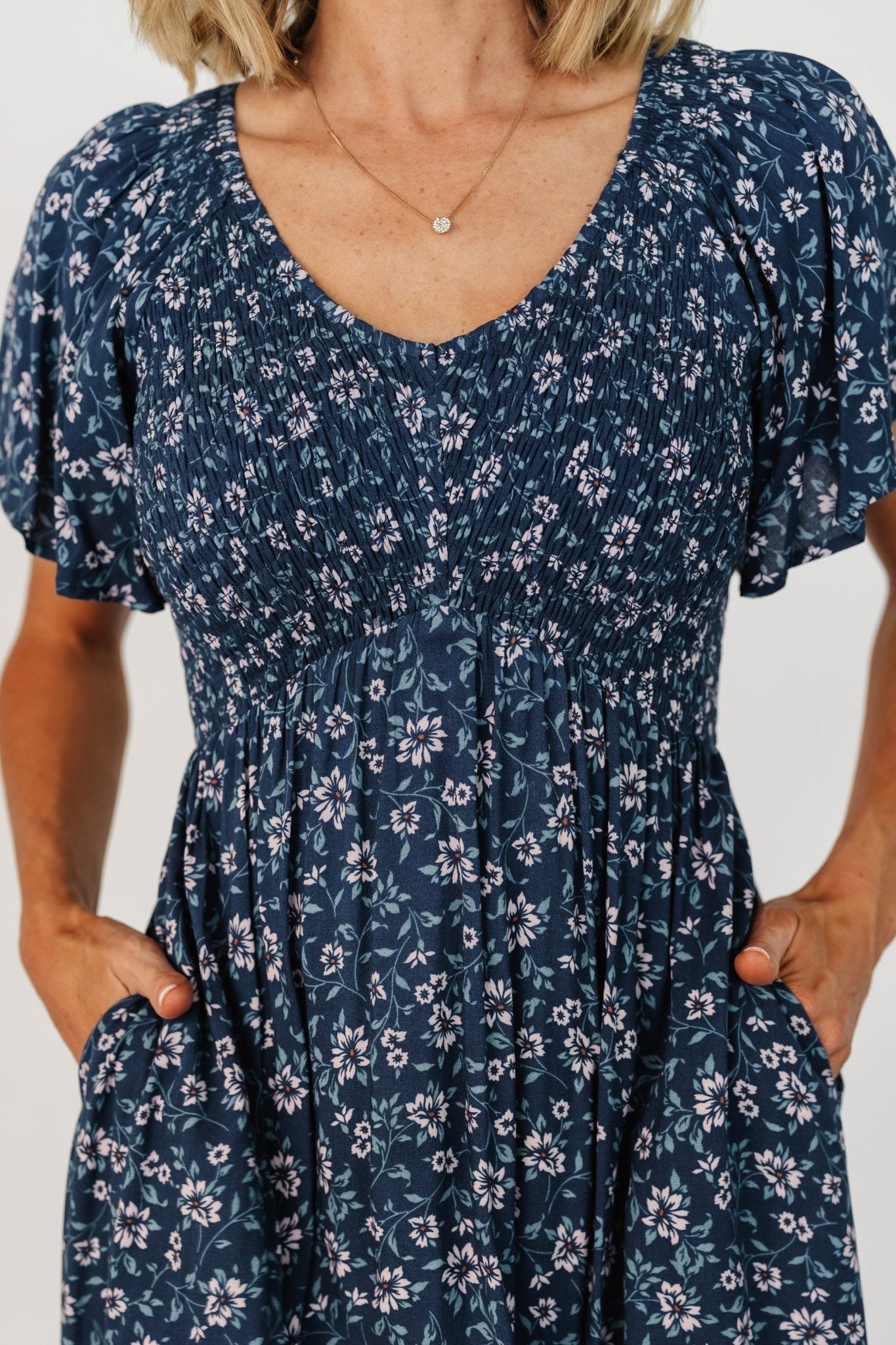 Joanie Smocked Dress | Baltic Born Blue Floral