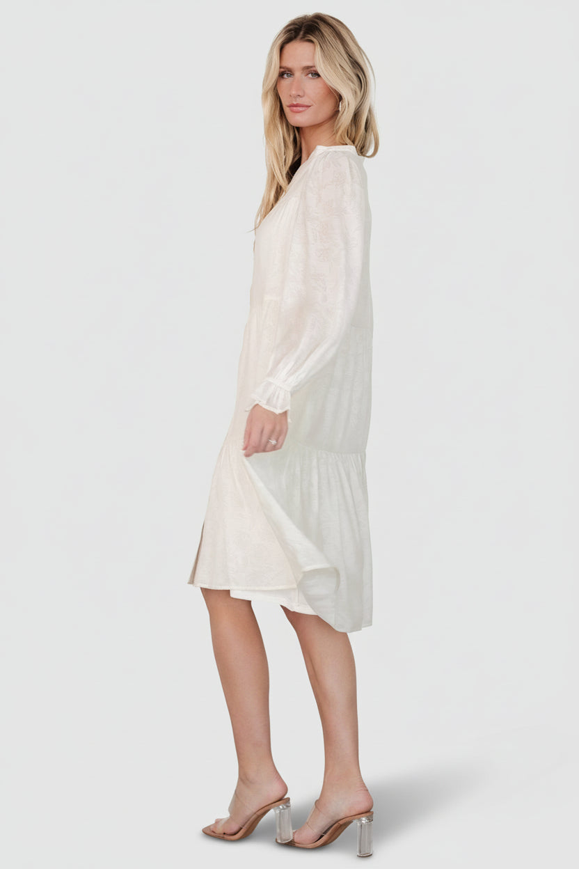 Brenna Button Midi Dress | Baltic Born Cream