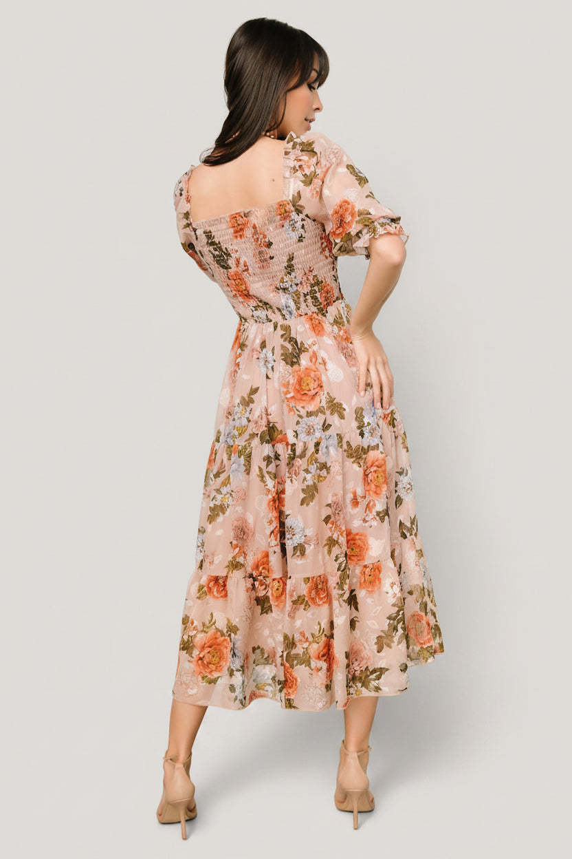 Fabian Jacquard Midi Dress | Baltic Born Dusty Mauve Multi