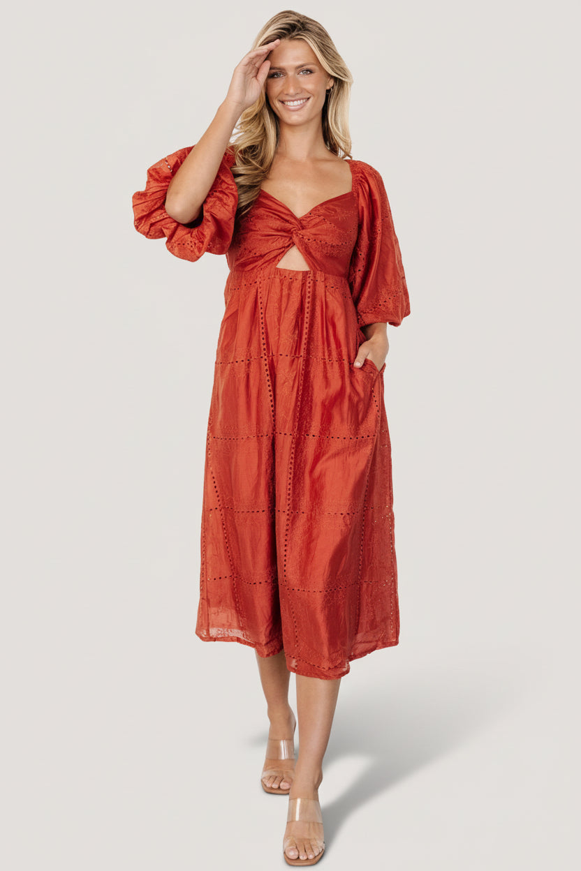 Brynn Midi Dress | Baltic Born Rust