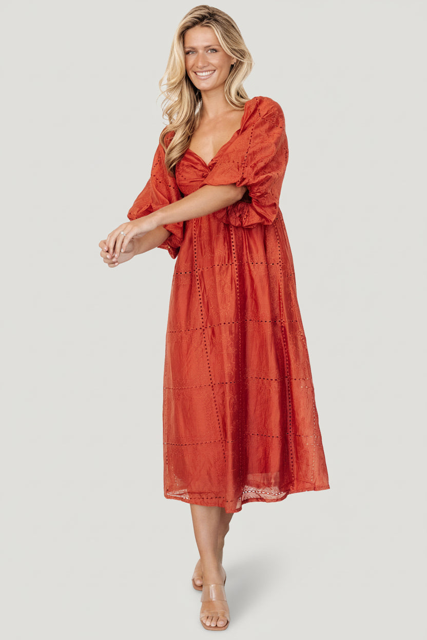 Brynn Midi Dress | Baltic Born Rust