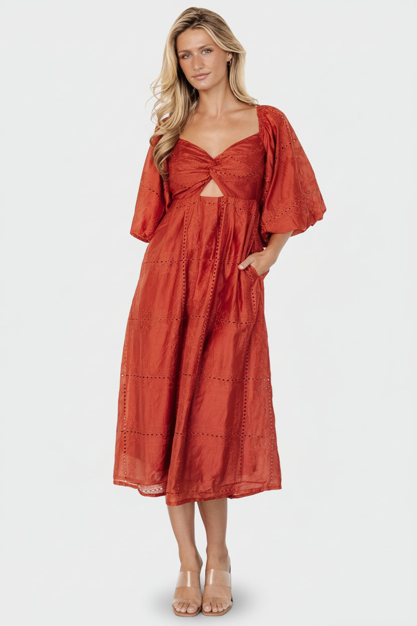 Brynn Midi Dress | Baltic Born Rust