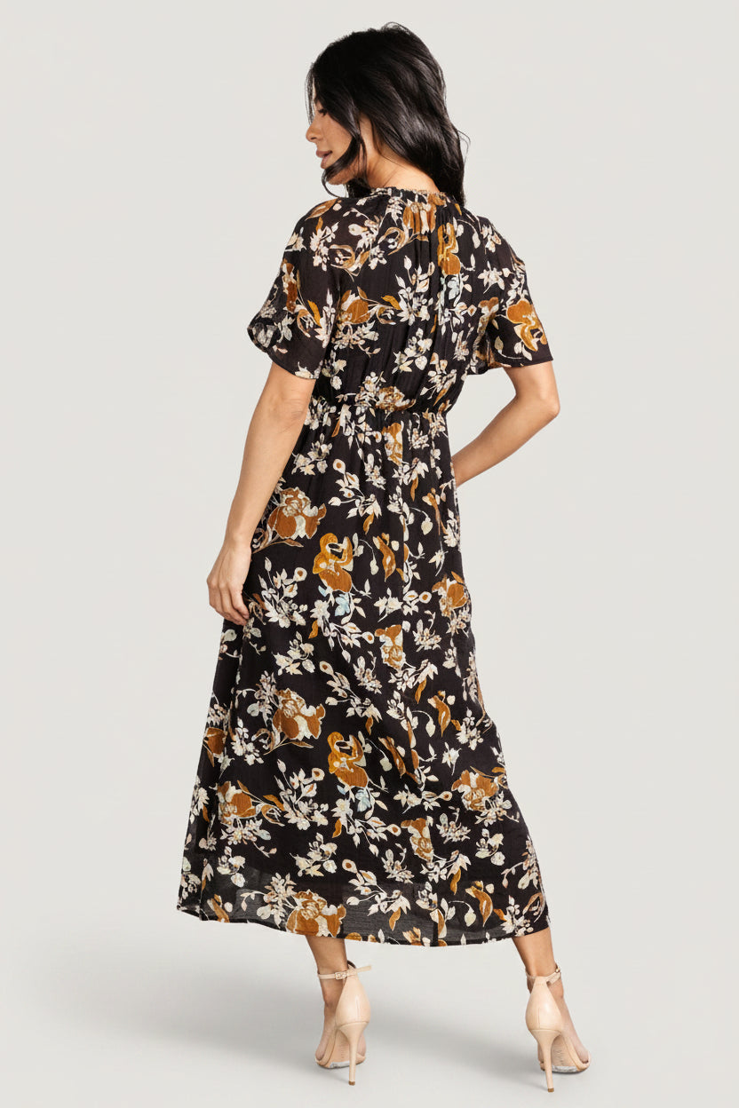 Hathaway Midi Dress | Baltic Born Black Floral