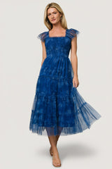 Clementine Tulle Midi Dress | Baltic Born Cobalt
