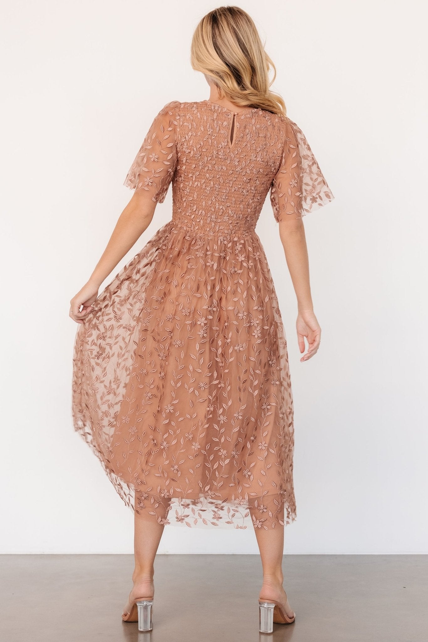 Kendra Embroidered Dress | Baltic Born Nude Rose