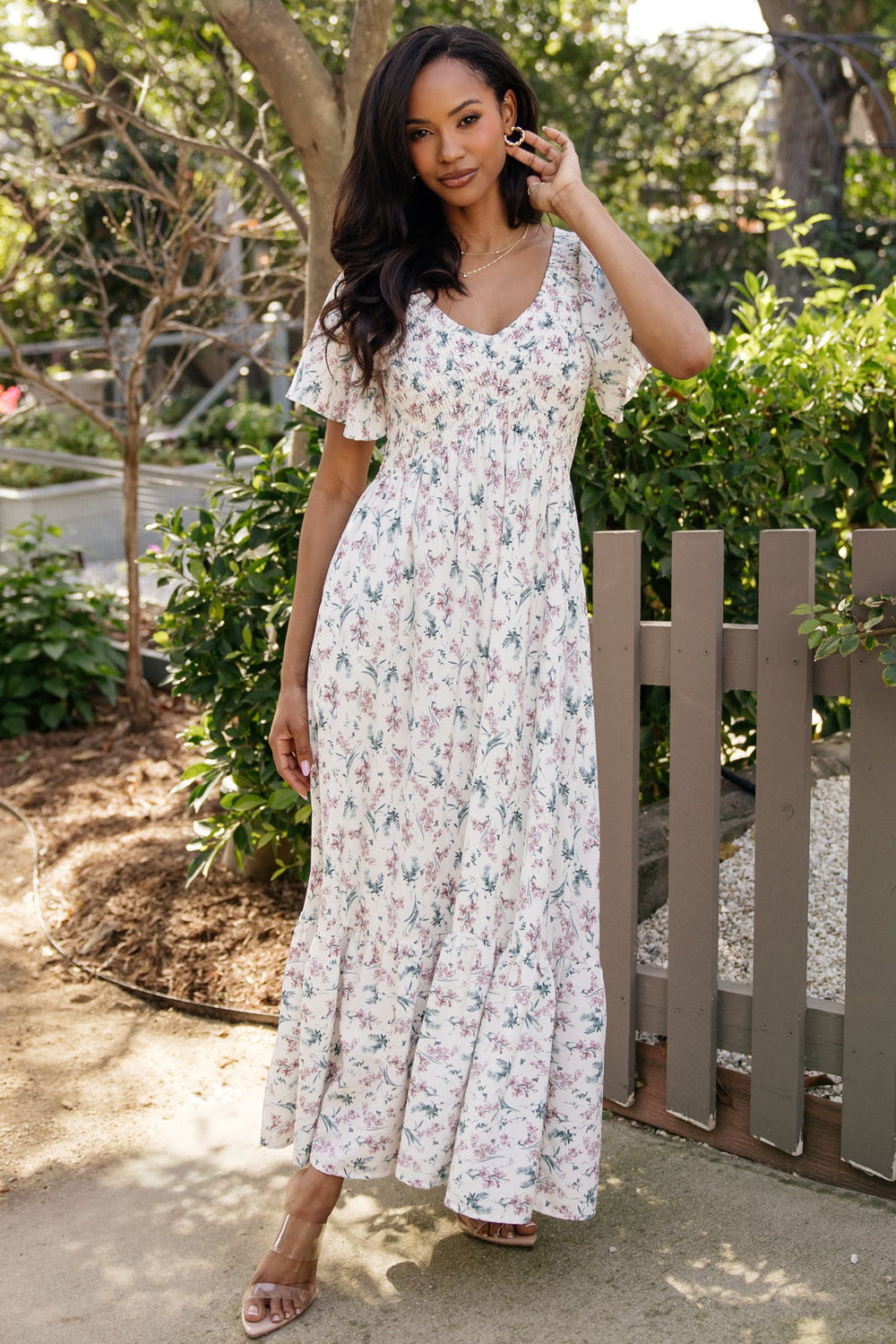 Joanie Smocked Dress | Baltic Born Cream Multi Floral