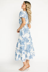 Holland Dress | Baltic Born Off White + Blue