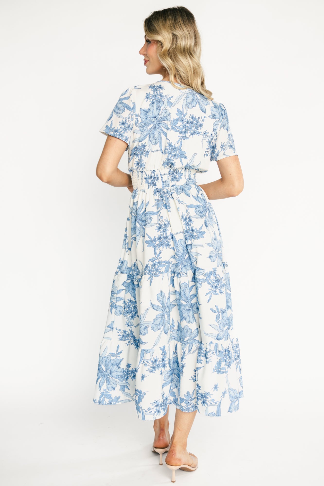 Holland Dress | Baltic Born Off White + Blue