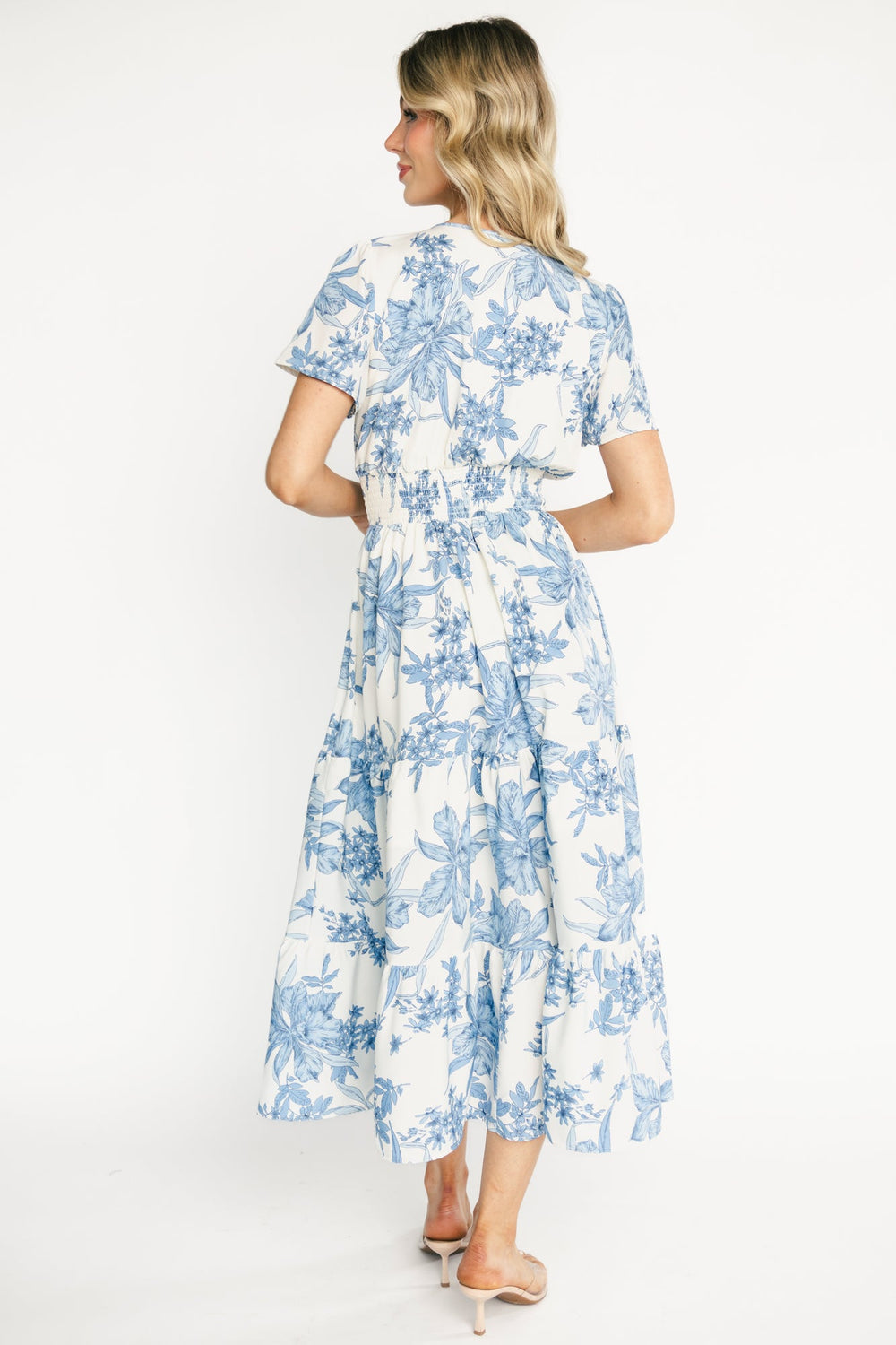 Holland Dress | Baltic Born Off White + Blue