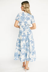Holland Dress | Baltic Born Off White + Blue