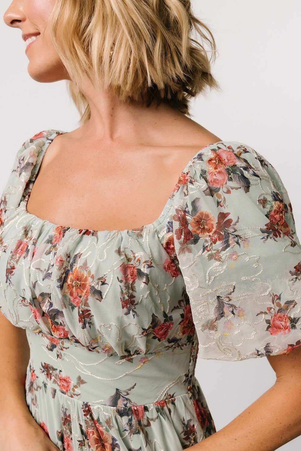 Annabeth Midi Dress | Baltic Born Eucalyptus Floral