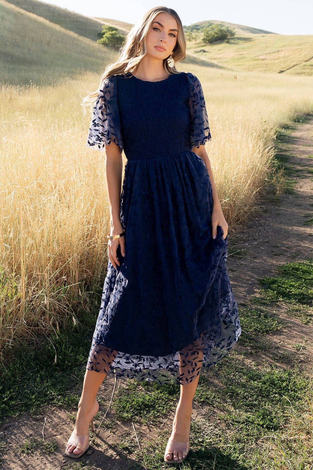 Kendra Embroidered Dress | Baltic Born Navy