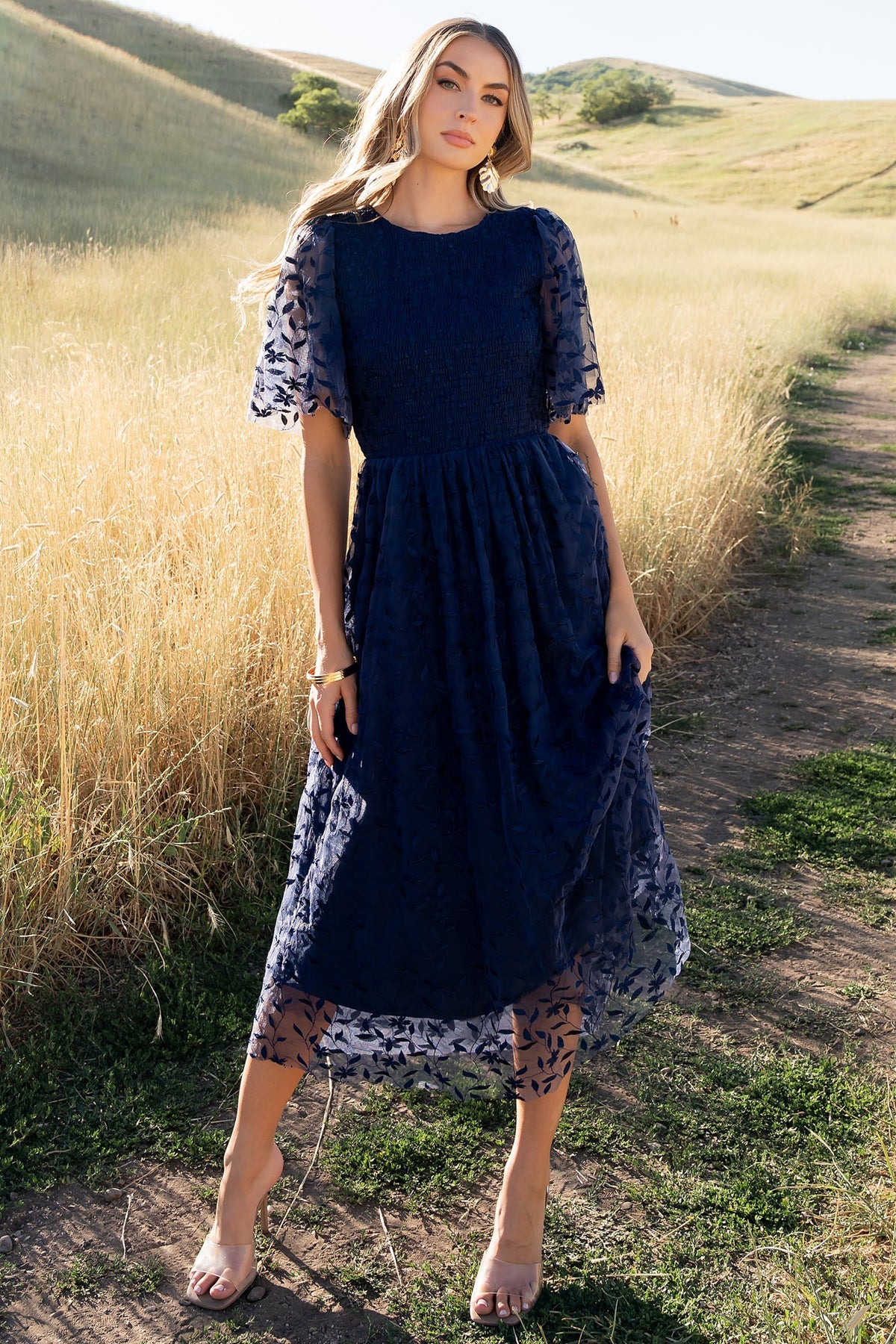 Kendra Embroidered Dress | Baltic Born Navy
