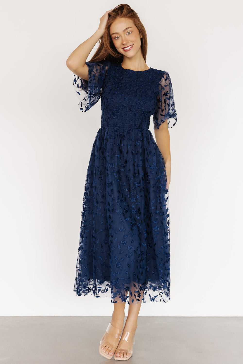 Kendra Embroidered Dress | Baltic Born Navy