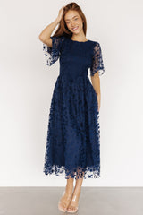 Kendra Embroidered Dress | Baltic Born Navy