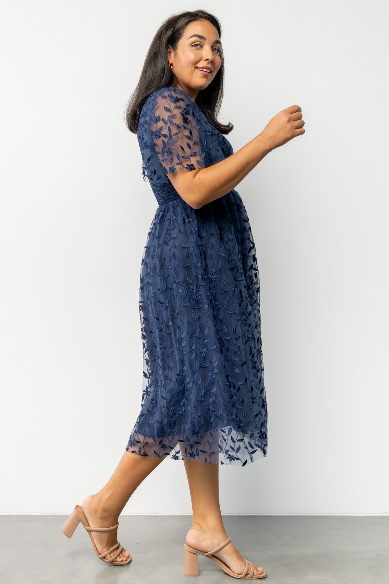 Kendra Embroidered Dress | Baltic Born Navy