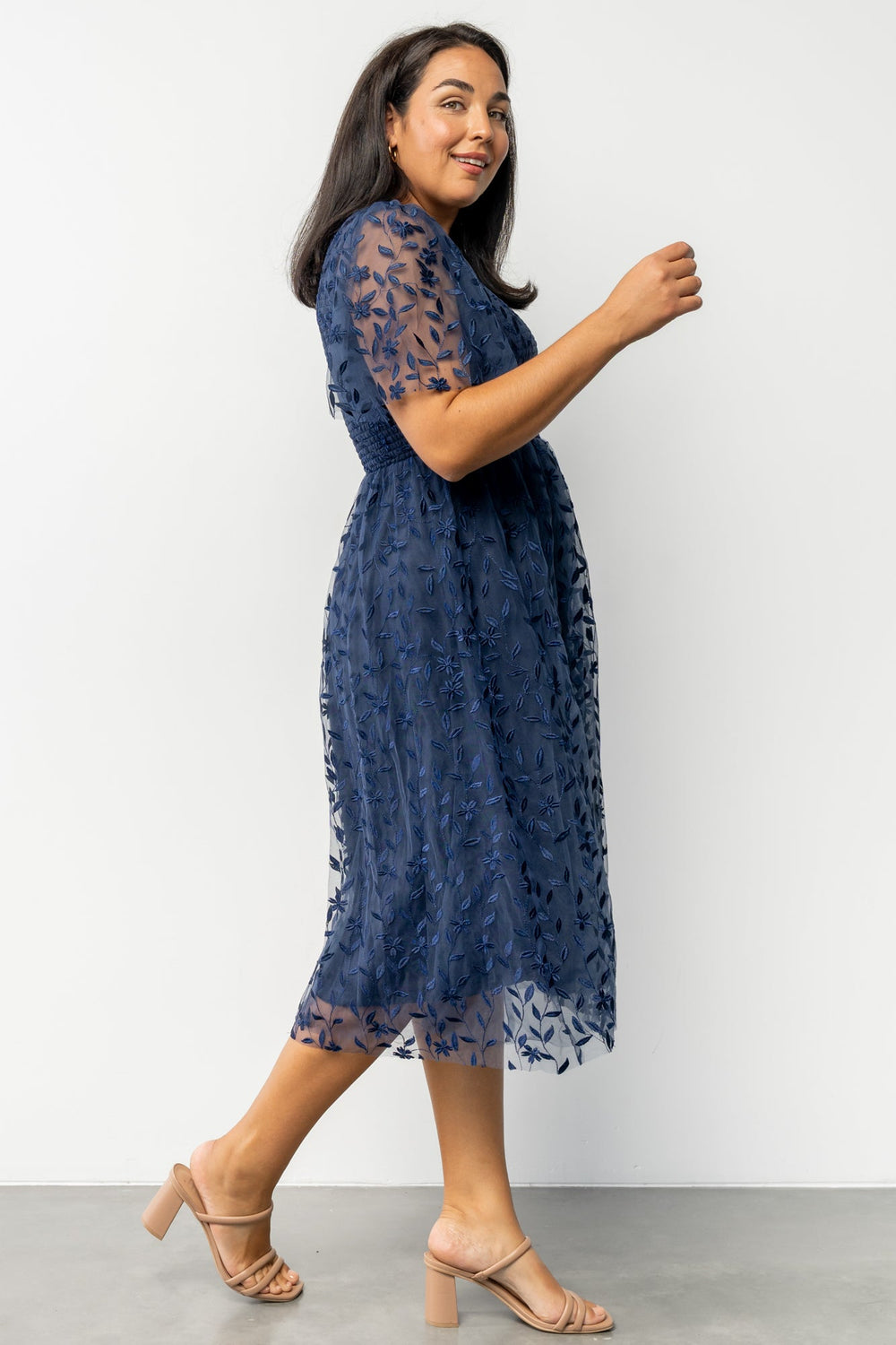 Kendra Embroidered Dress | Baltic Born Navy
