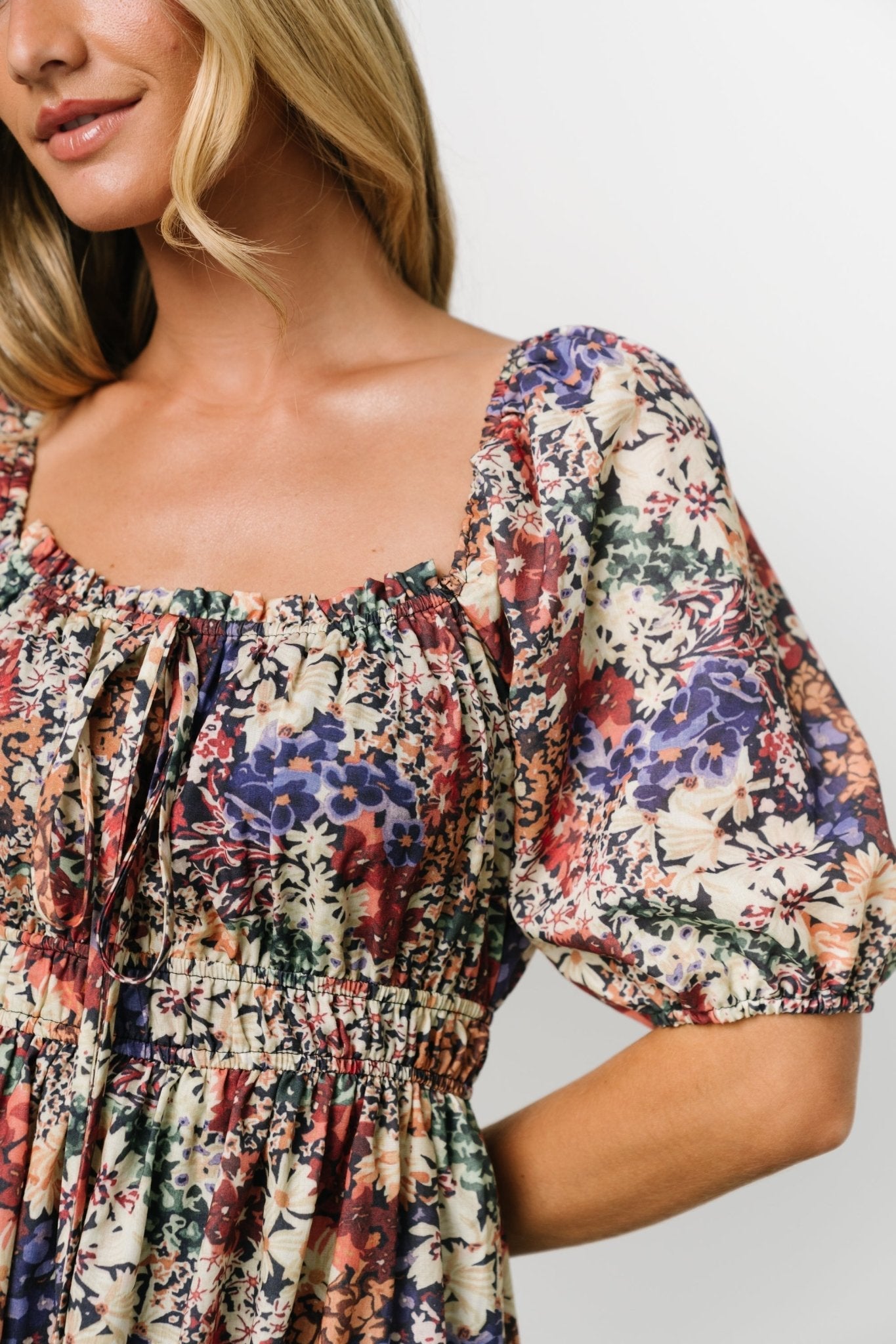 Eden Midi Dress | Baltic Born Black Multi Print