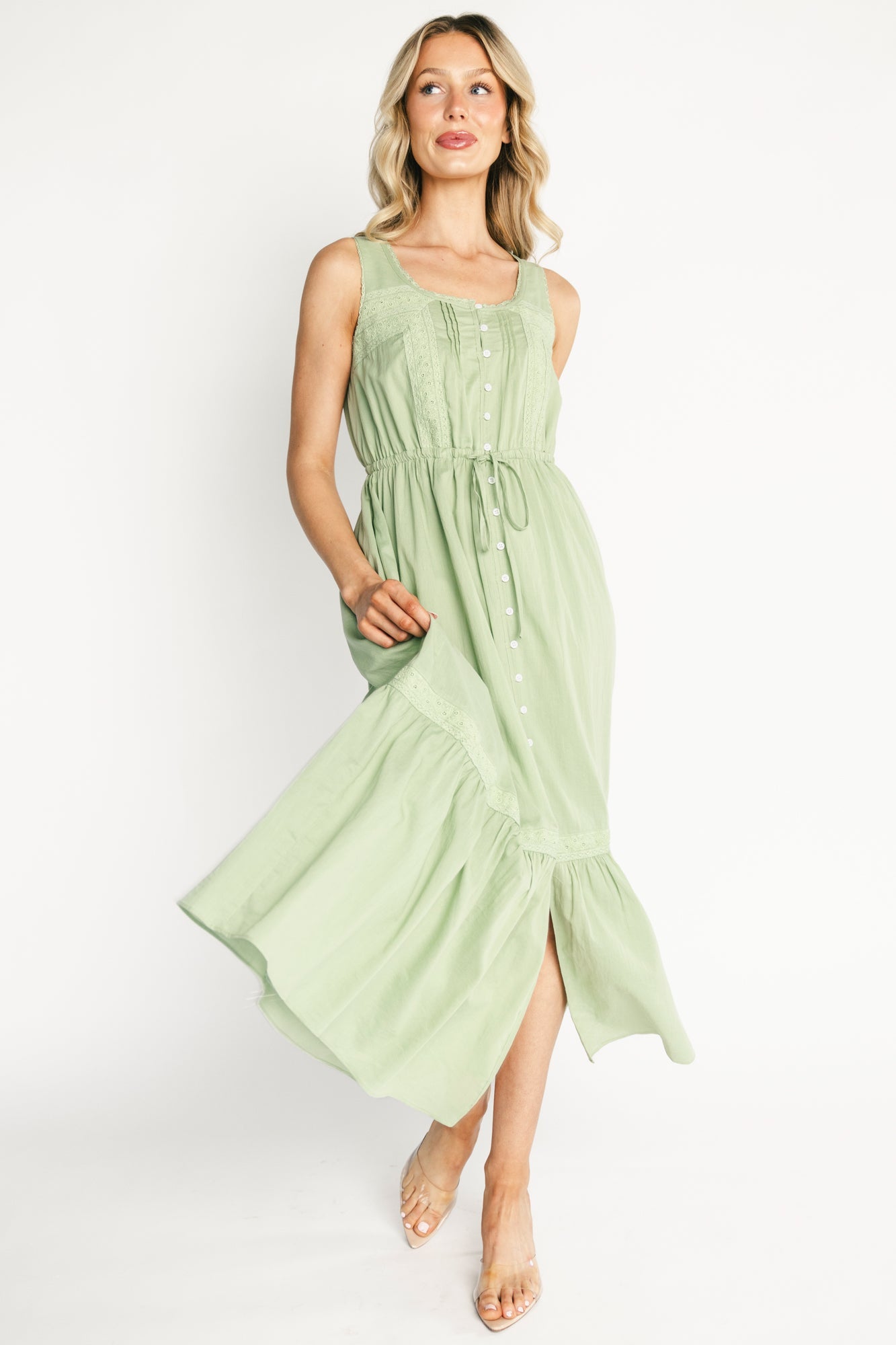 Blanche Midi Dress | Baltic Born Sage