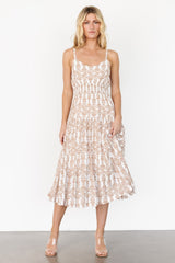 Thebes Tank Midi Dress | Baltic Born Taupe Print
