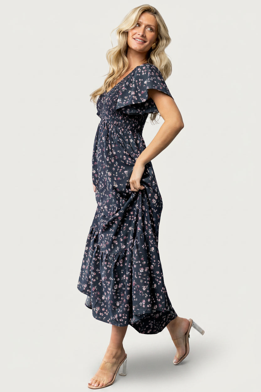 Jerah Smocked Dress | Baltic Born Midnight Floral