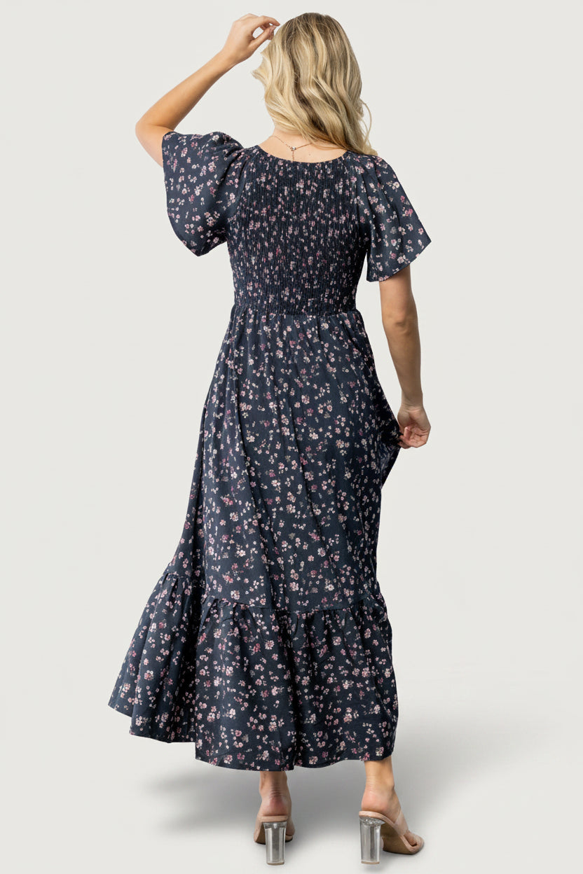 Jerah Smocked Dress | Baltic Born Midnight Floral