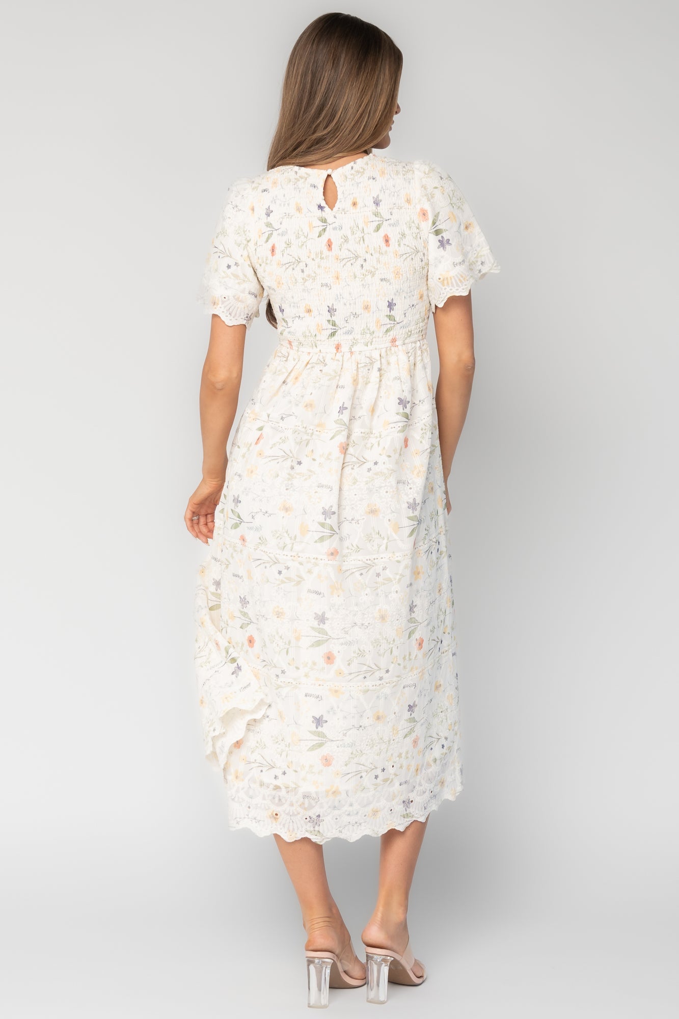 Maribel Lace Midi Dress | Baltic Born Cream Floral