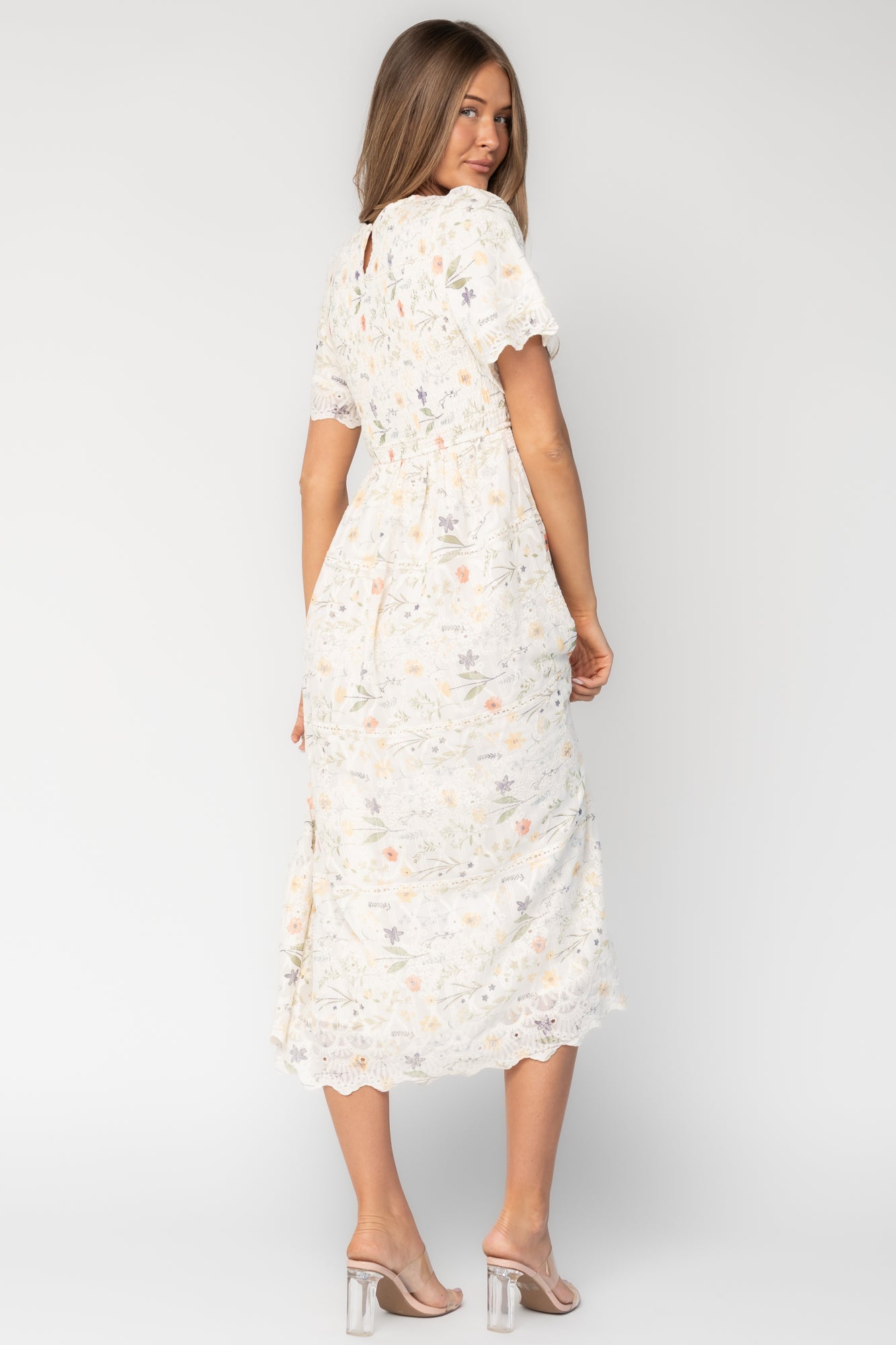 Maribel Lace Midi Dress | Baltic Born Cream Floral