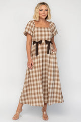 Sinclair Midi Dress | Baltic Born Brown Plaid
