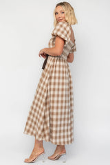 Sinclair Midi Dress | Baltic Born Brown Plaid