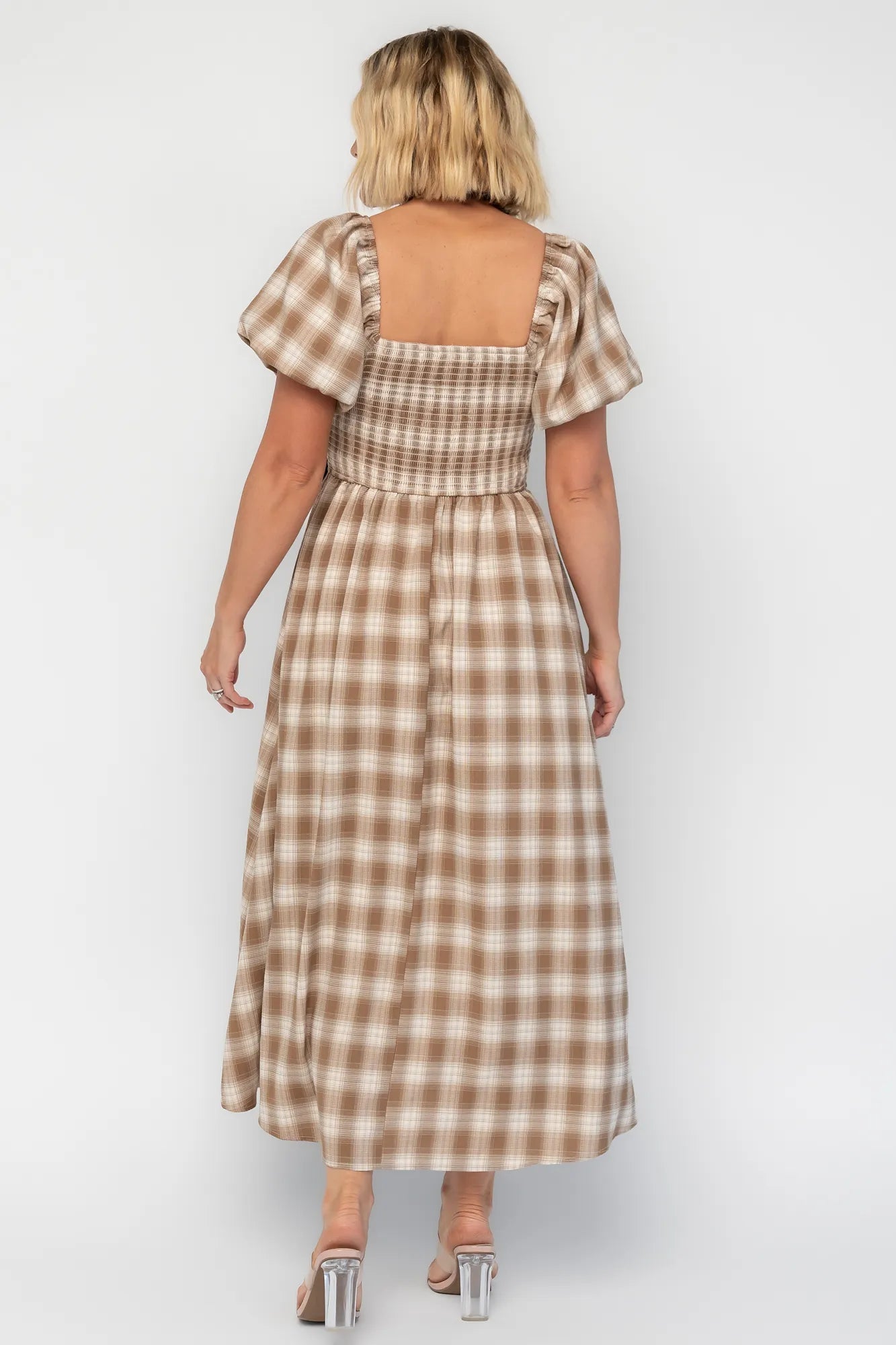 Sinclair Midi Dress | Baltic Born Brown Plaid