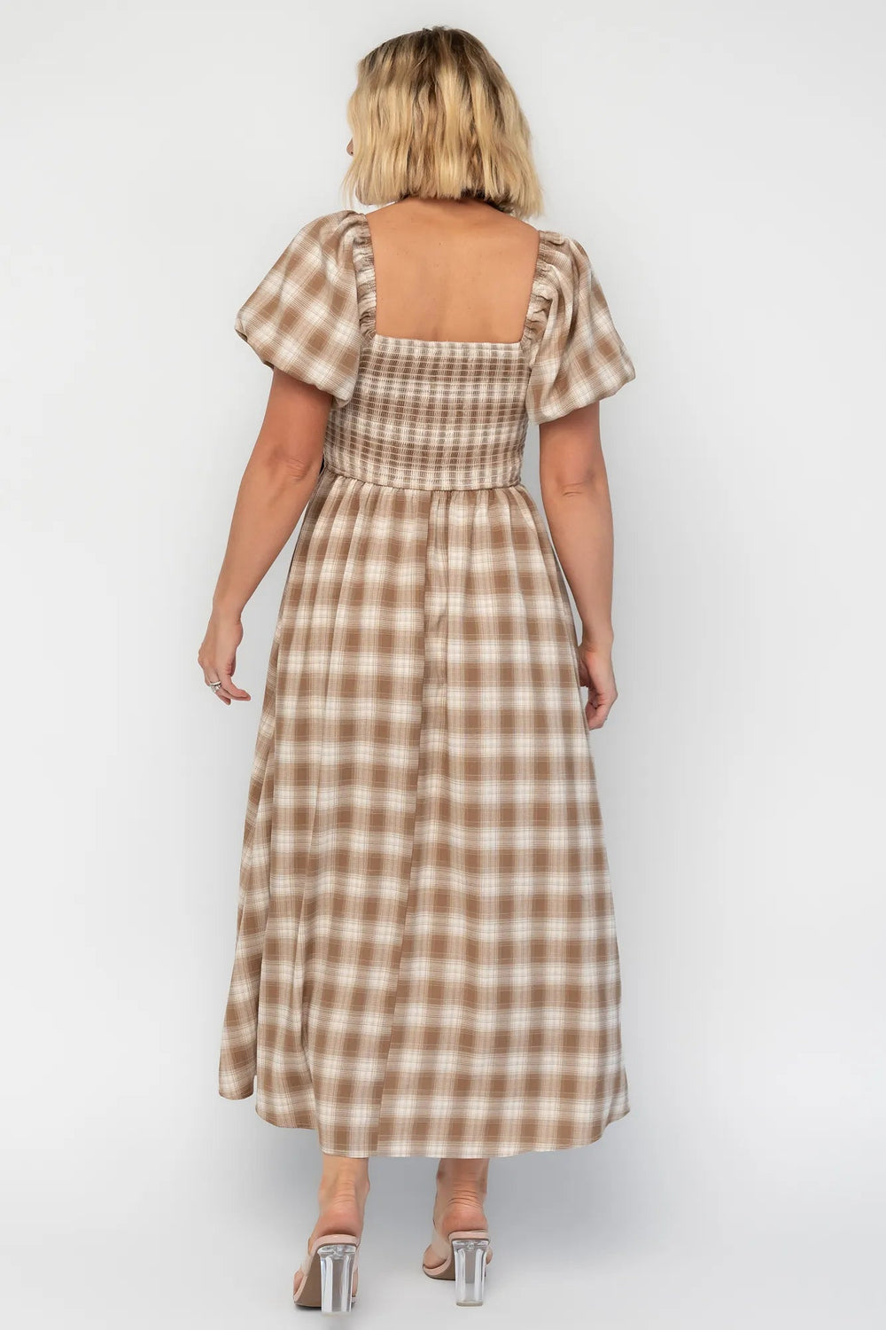 Sinclair Midi Dress | Baltic Born Brown Plaid