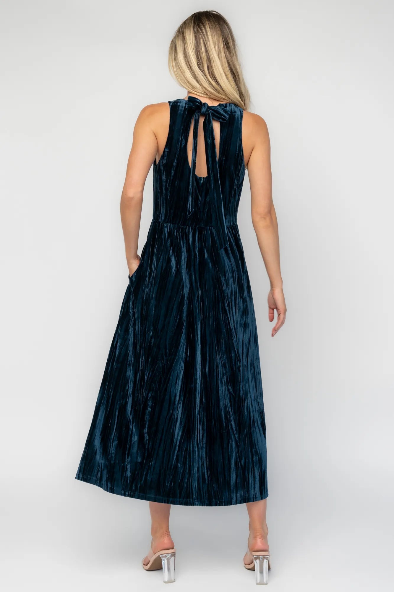 Octavia Velvet Midi Dress | Baltic Born Deep Teal