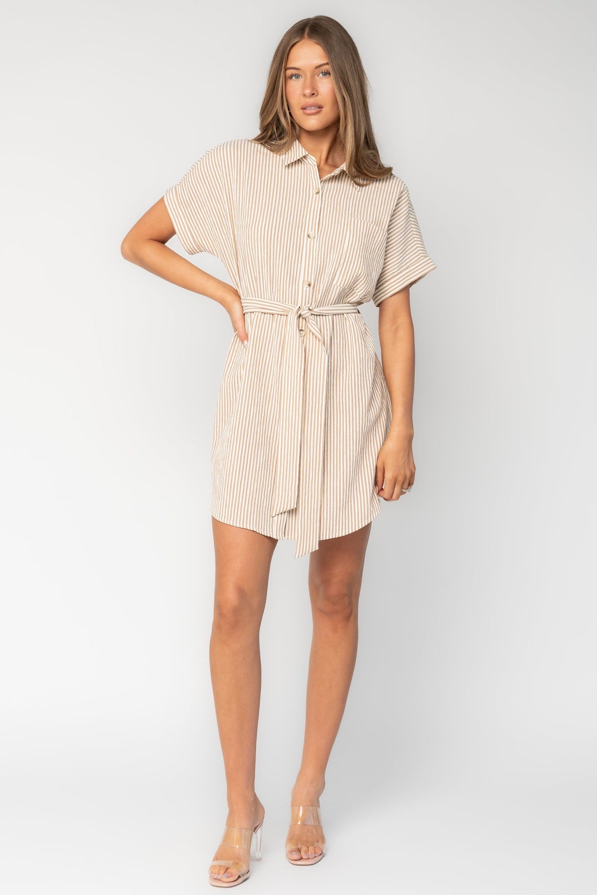 Nautical Shirt Dress | Baltic Born Tan Stripe