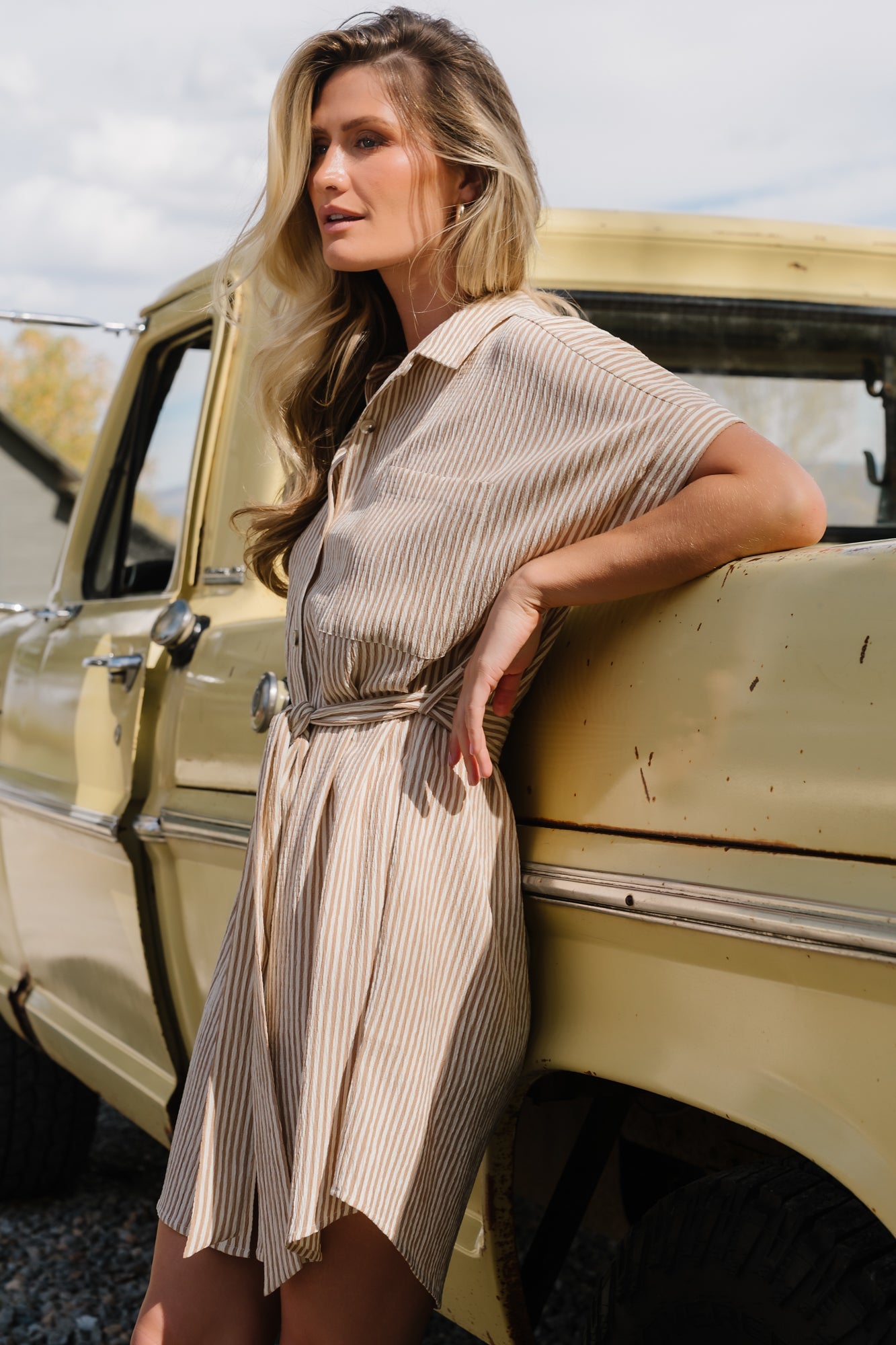 Nautical Shirt Dress | Baltic Born Tan Stripe