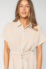 Nautical Shirt Dress | Baltic Born Tan Stripe