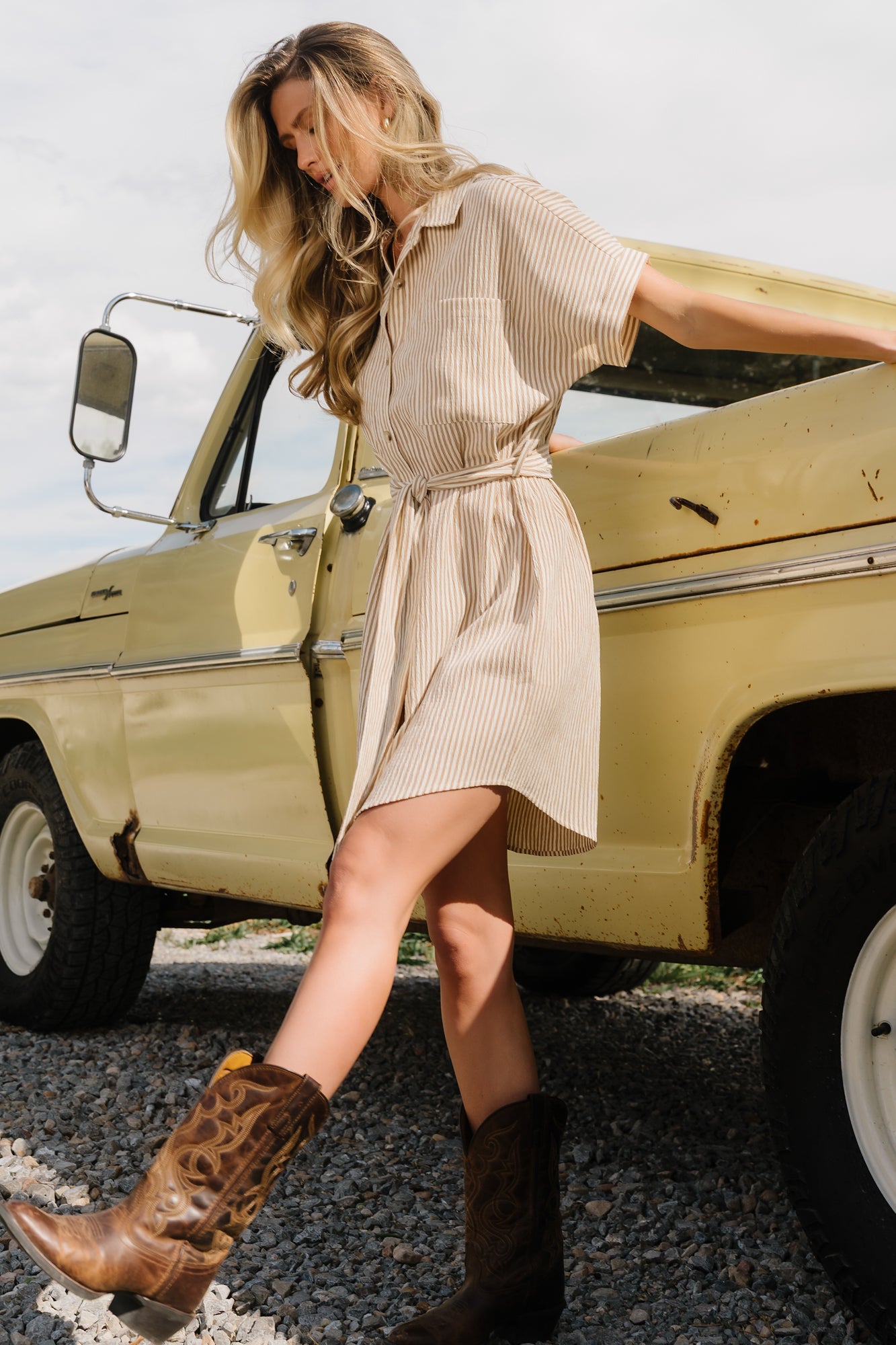 Nautical Shirt Dress | Baltic Born Tan Stripe