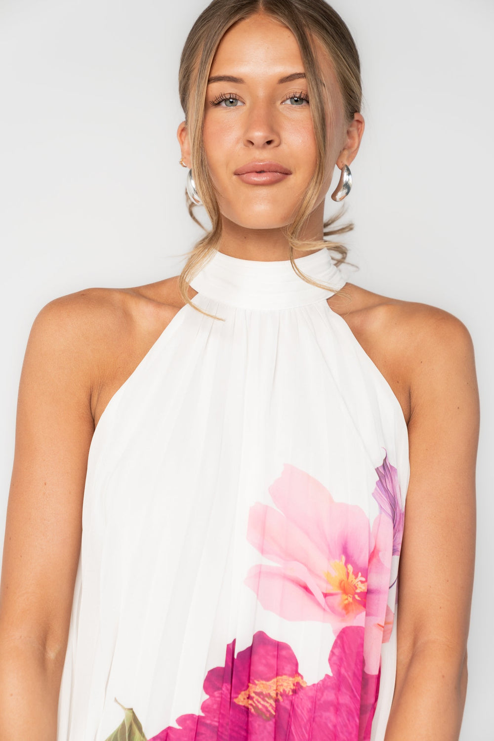 Ravello Pleated Short Dress | Baltic Born Off White Multi Floral