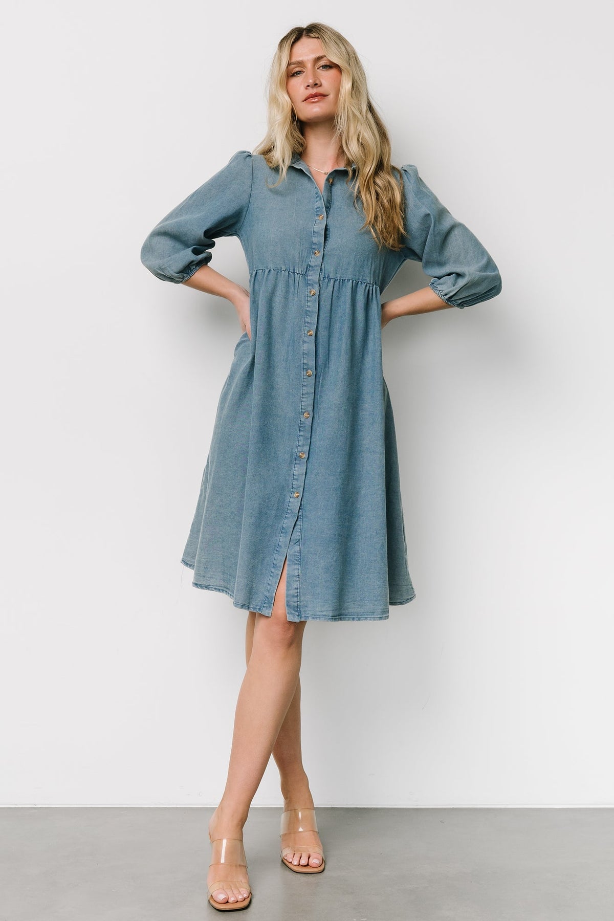 Sari Babydoll Dress | Baltic Born Chambray
