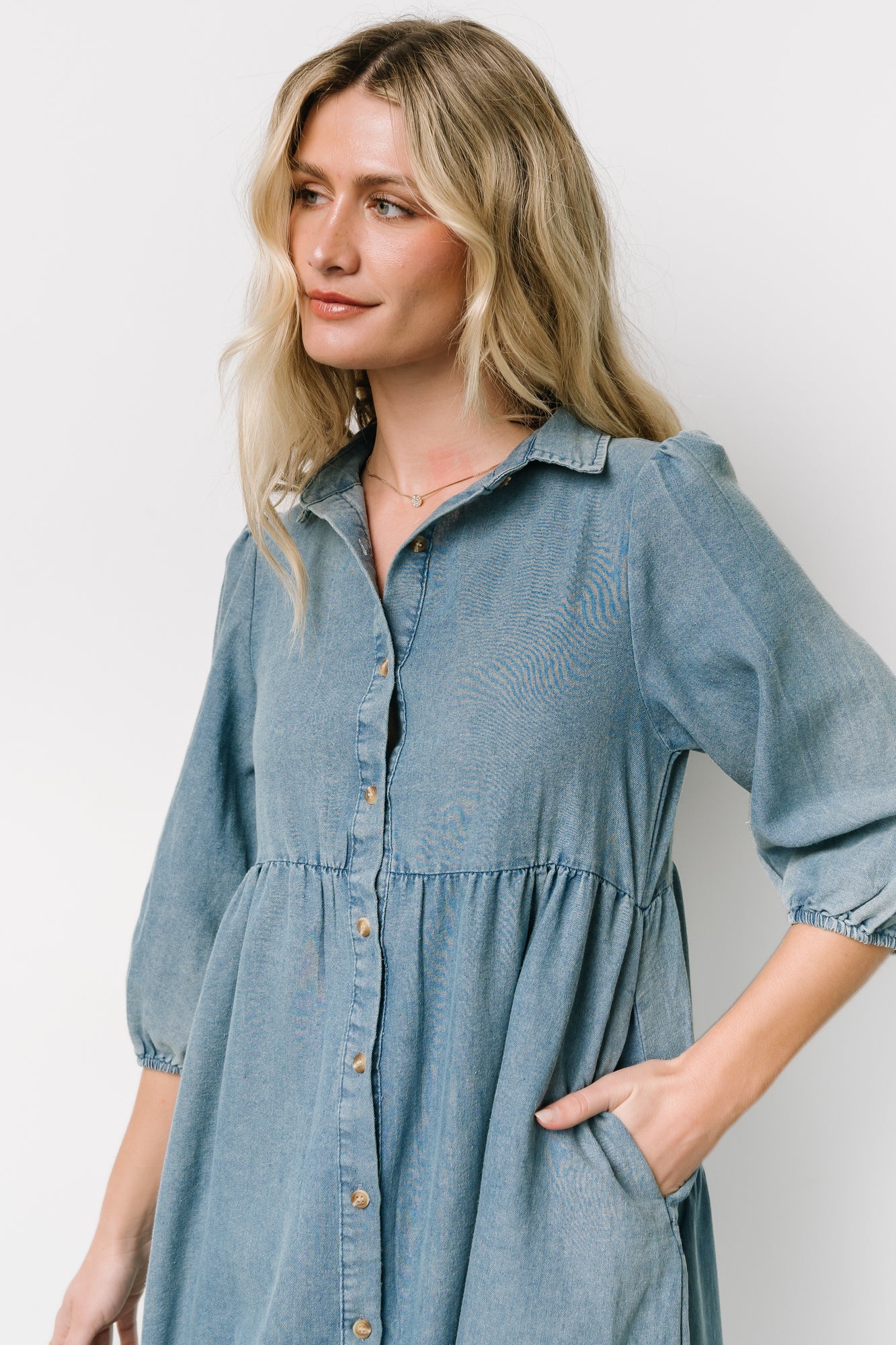 Sari Babydoll Dress | Baltic Born Chambray
