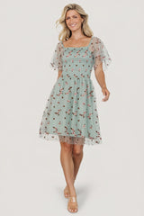 Tivoli Tulle Short Dress | Baltic Born Sage + Pink