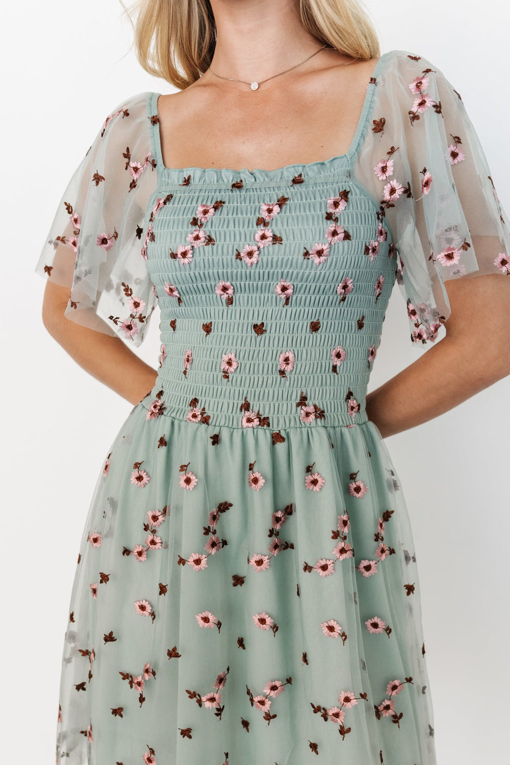 Tivoli Tulle Short Dress | Baltic Born Sage + Pink