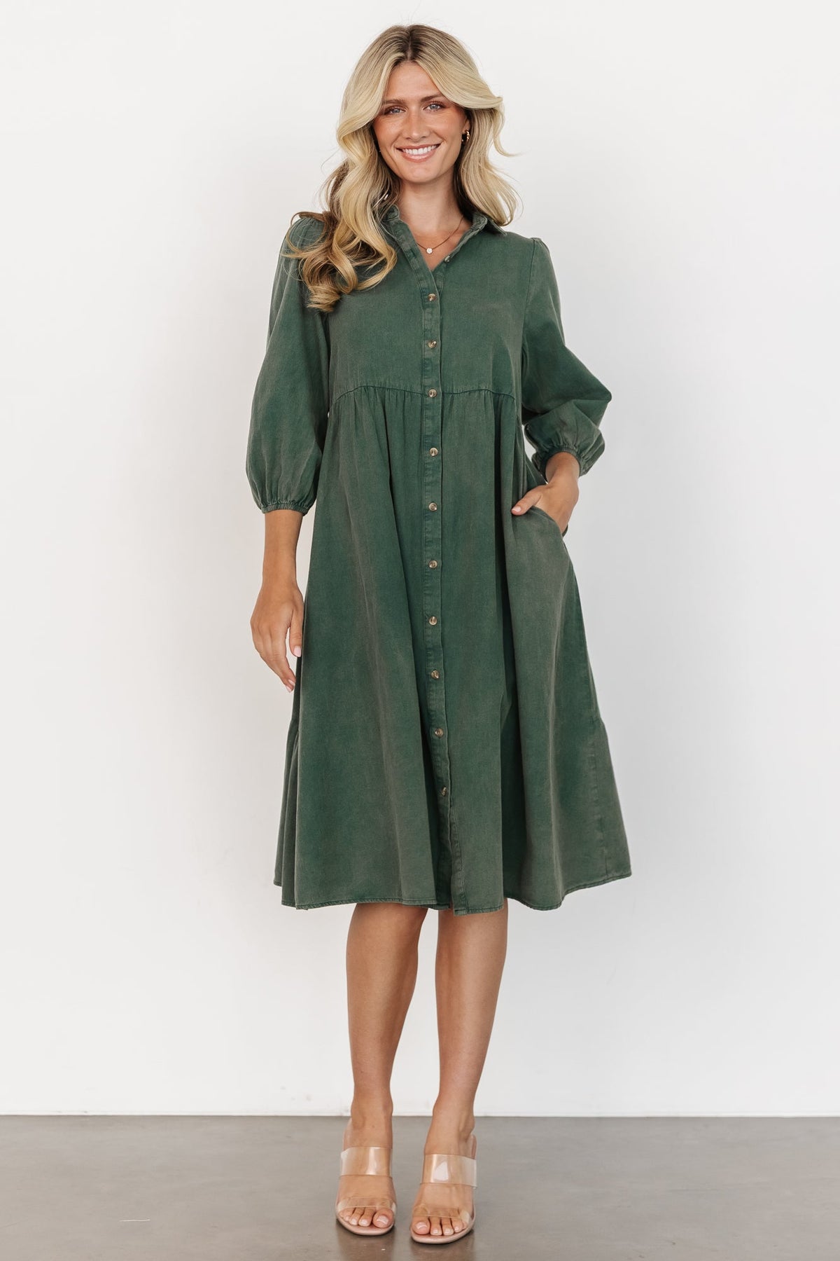 Sari Babydoll Dress | Baltic Born Green