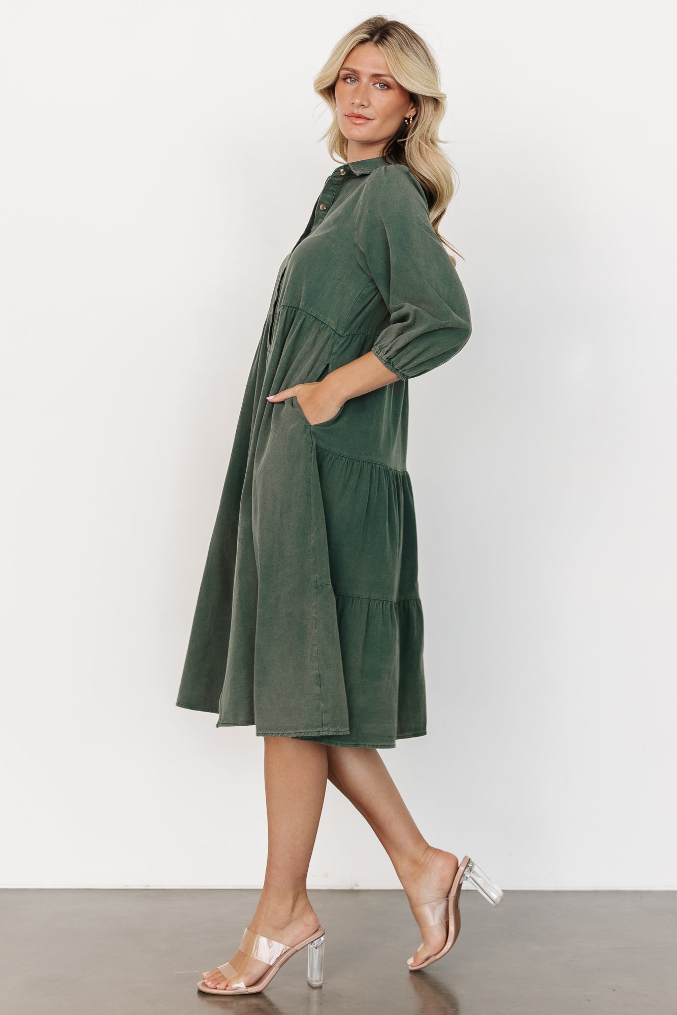 Sari Babydoll Dress | Baltic Born Green