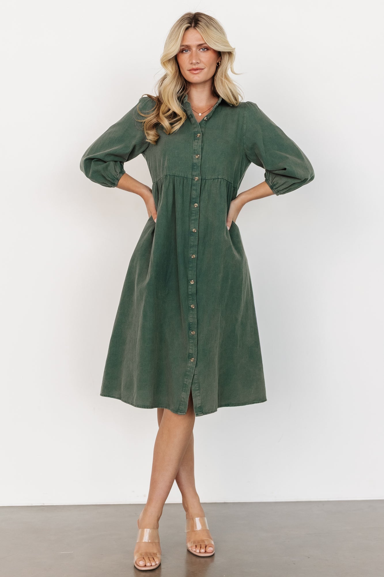 Sari Babydoll Dress | Baltic Born Green